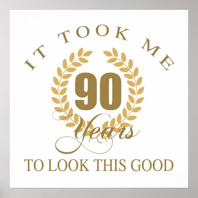 Poster Bom 90 de Aniversário (Frente)