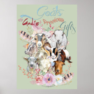 Pôster BOM AMOR Presentes de Precioso de Deus GetYerGoat