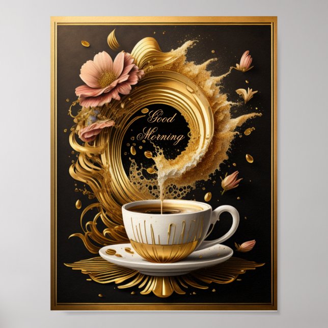 Poster Bom dia Café de Arte (Frente)
