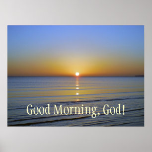 Poster Bom dia Deus Inspiração Sunrise