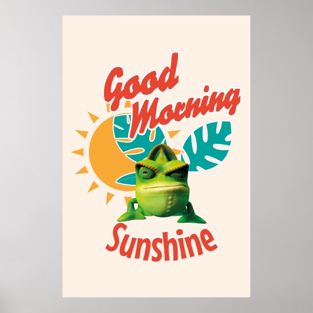 Poster Bom Dia Sol Chameleão Divertido (Frente)