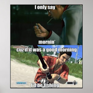 Poster Bom dia Yakuza Meme
