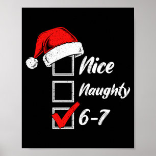 Poster Bom Malvado 6 7 Meme 6 7 Natal Six Seven Xmas