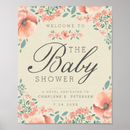 Poster BOM SINAL | Vintage Floral Storybook Baby