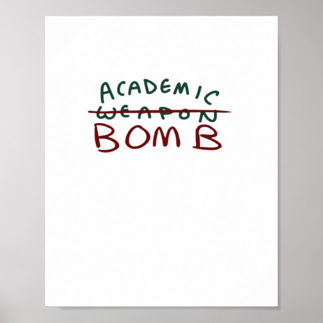 Poster Bomba Acadêmica Superdimensionada (Frente)