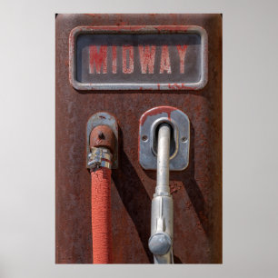 Poster Bomba de gás Vintage Midway