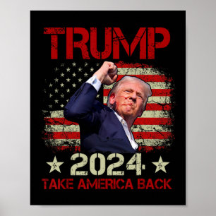 Poster Bomba De Pressão Disparada No Trump 2024 Sobrevive