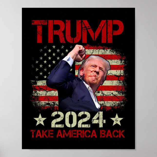 Poster Bomba De Pressão Disparada No Trump 2024 Sobrevive (Frente)