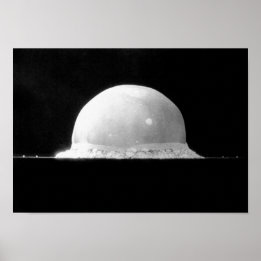 Poster Bomba de testes nucleares Trinity Fireball - 1945