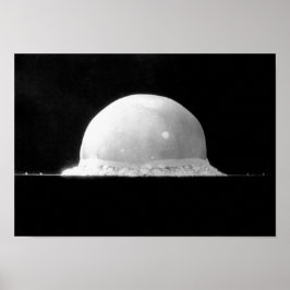 Poster Bomba de testes nucleares Trinity Fireball - 1945