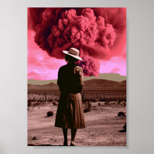 Poster Bomba rosa fumaça distopia venosa