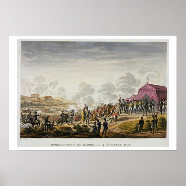 Poster Bombardeio de Madrid, 4 de dezembro de 1808, grave (Frente)
