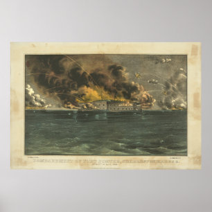 Pôster Bombardeio do forte Sumter por Ives