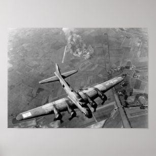 Poster Bombardeiro B-17 sobre a Alemanha - WW2 - 1943