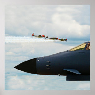 Poster Bombardeiro B-1 e Combatentes WWII