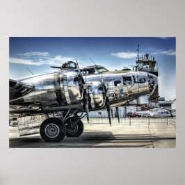 Poster Bombardeiro clássico b-17 wwii