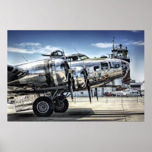 Poster Bombardeiro clássico b-17 wwii