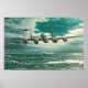 Poster Bombardeiros Lancaster sobre o mar (Frente)