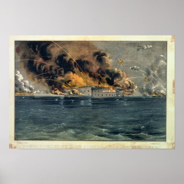 Pôster Bombardment of Fort Sumter (Frente)