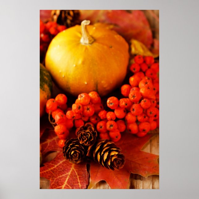 Pôster Bombas colhidas com folhas de outono 2 (Frente)