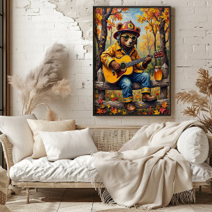 Poster Bombeiro de vedação: riff de Ouro do urso