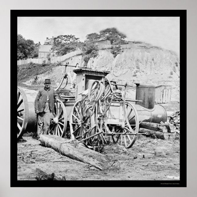 Pôster Bombeiro em Richmond, VA 1865 (Frente)