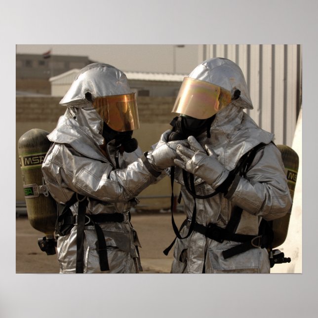 Pôster Bombeiro iraquiano (Frente)