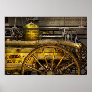 Poster Bombeiro - Motor a Piano - 1855