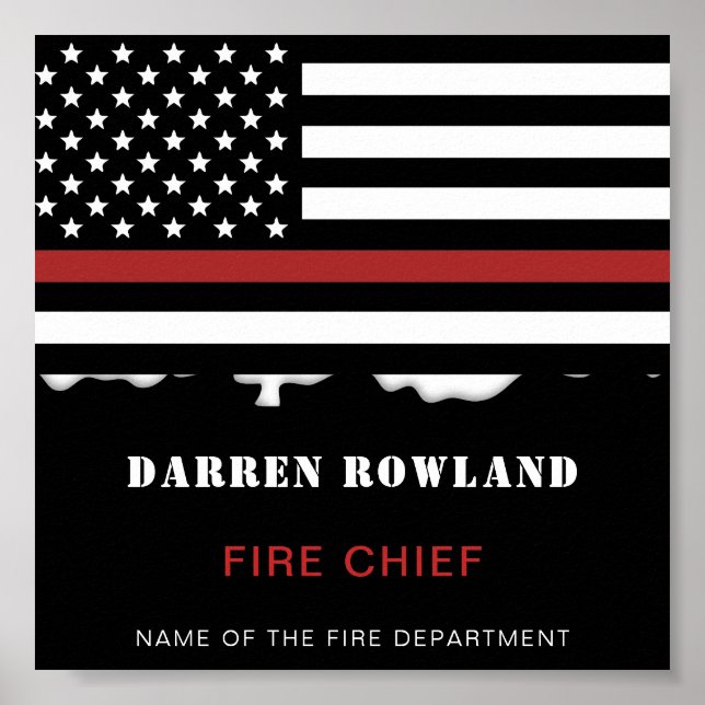 Poster Bombeiro Personalizado - Mínimo Emergência em Linh (Frente)