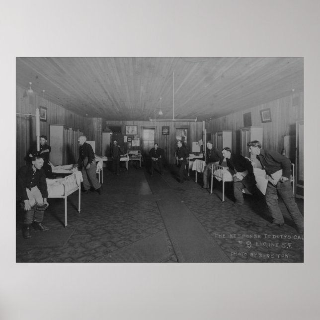 Poster Bombeiro São Francisco nº 9 Engine Co. (Frente)