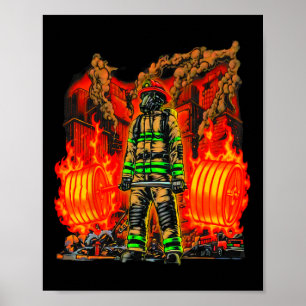 Poster Bombeiros com funções de levantamento de carga