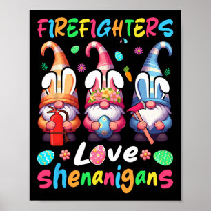 Poster Bombeiros Costume Shenanigans Lover Três Gnomos