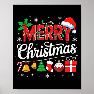 Poster Bón Natal Chapéu Vermelho do Papai Noel Rena Natal