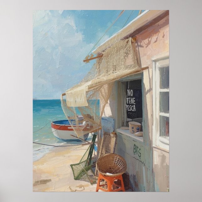 Poster Bonaire fish shack (Frente)