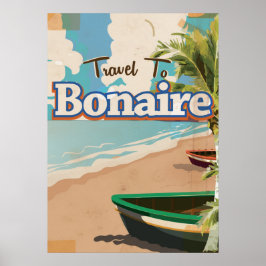 Poster Bonaire viagens vintage.