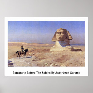 Pôster Bonaparte antes da esfinge por Jean-Leon Gerome