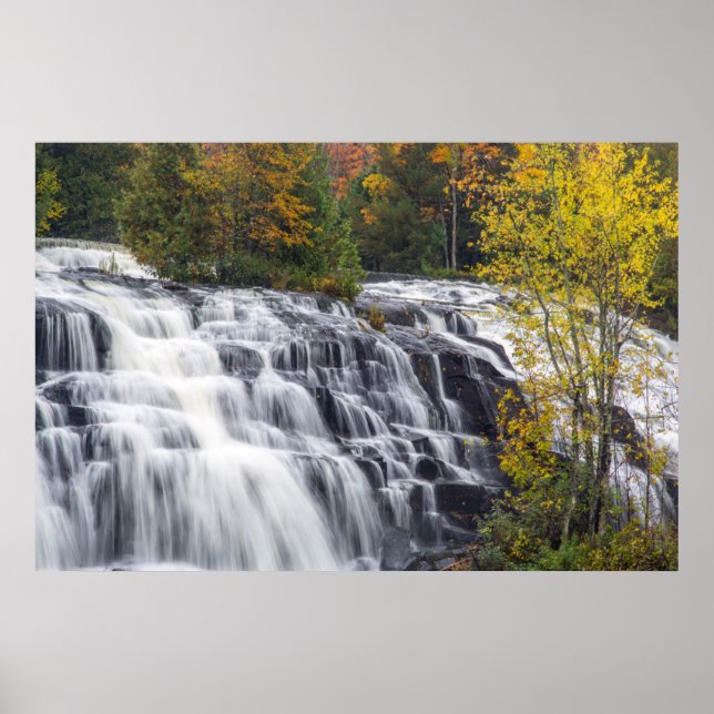 Pôster Bond Falls no Outono Perto de Paulding, Michigan (Frente)