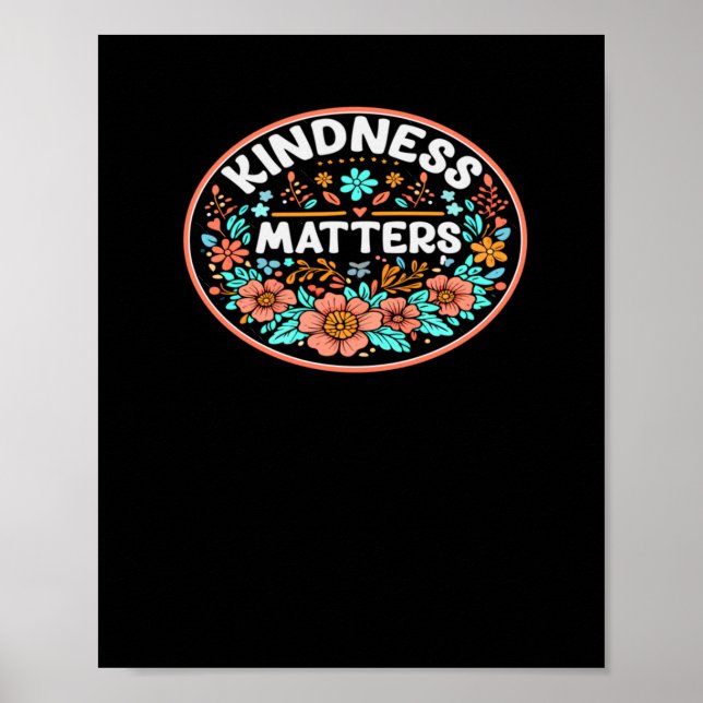 Poster Bondade De Ser Bastante Vinheta Floral De Flores D (Frente)
