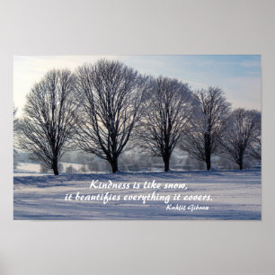 Poster Bondade é como neve - citação de Kahlil Gibralt