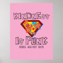Poster Bondade é Punk - Rebelar Contra o Ódio