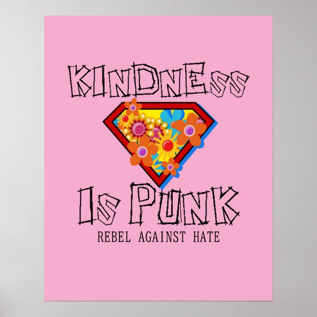 Poster Bondade é Punk - Rebelar Contra o Ódio (Frente)