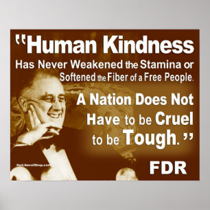 Pôster Bondade humana do FDR