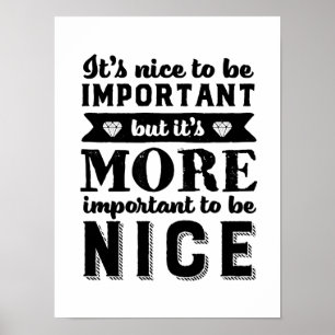 Poster Bondade inspirada mais importante ser agradável
