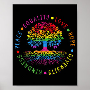 Poster Bondade Paz Igualdade Amor Esperança Diversidade H