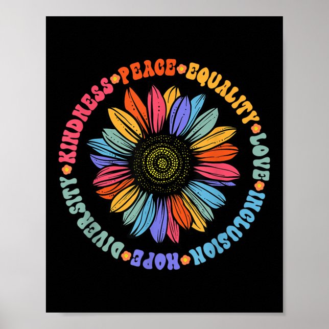 Poster Bondade Paz Igualdade Amor Esperança Diversidade H (Frente)
