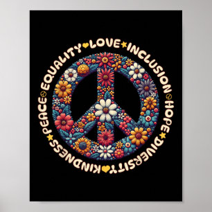 Poster Bondade Paz Igualdade Amor Inclusão Esperança Dive