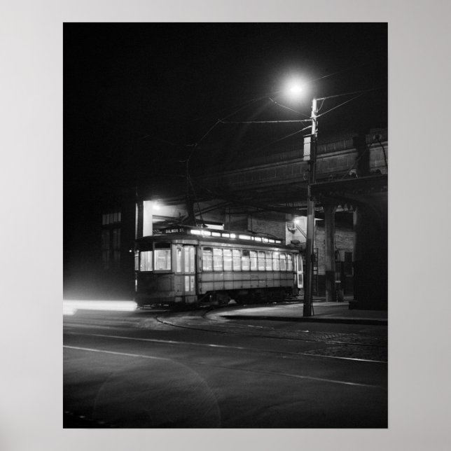 Pôster Bonde à Noite, 1943. Foto Antiga (Frente)
