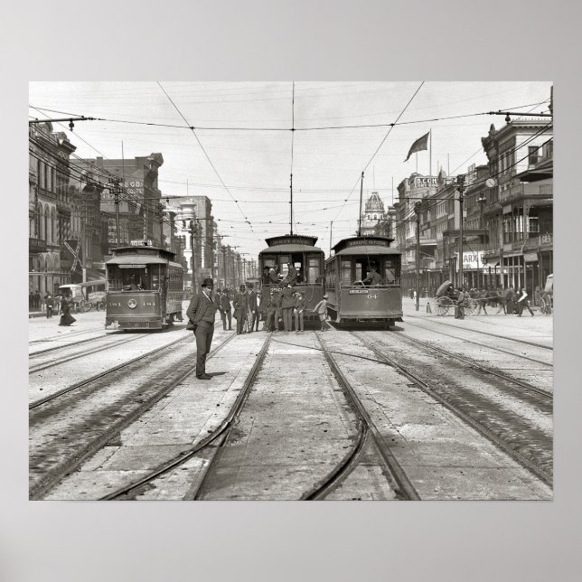 Pôster Bonde de Nova Orleans, 1907. Foto Antiga (Frente)