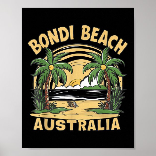 Poster Bondi Beach Austrália (Frente)