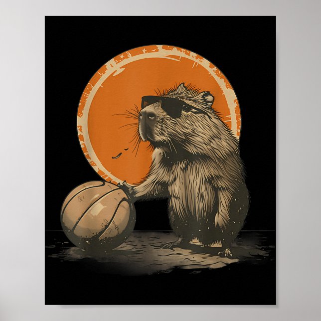 Poster Boné de Desenho de Lover de Basquete para Arte Ani (Frente)